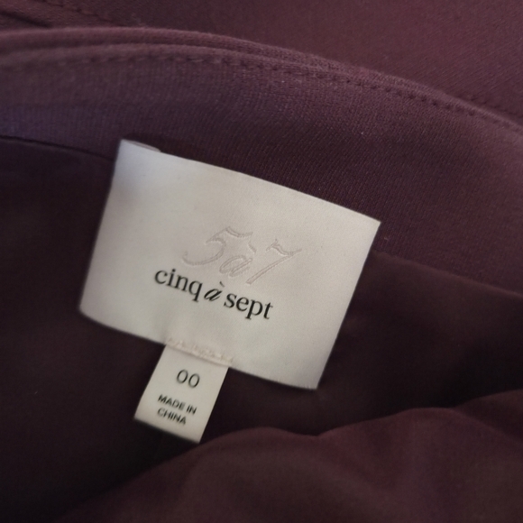 CINQ À SEPTSaoirse split-front cady midi dress Like New 00 - Picture 8 of 11